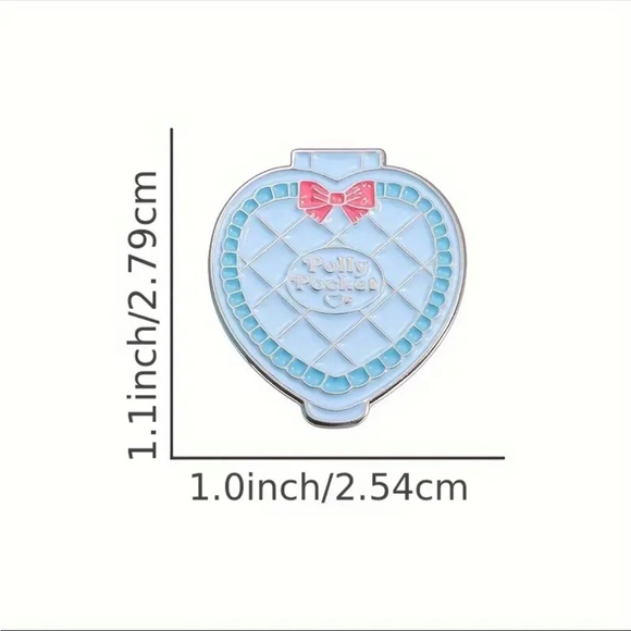 Polly Pocket Pin, Polly Pocket Heart Pin - Picture 6 of 6